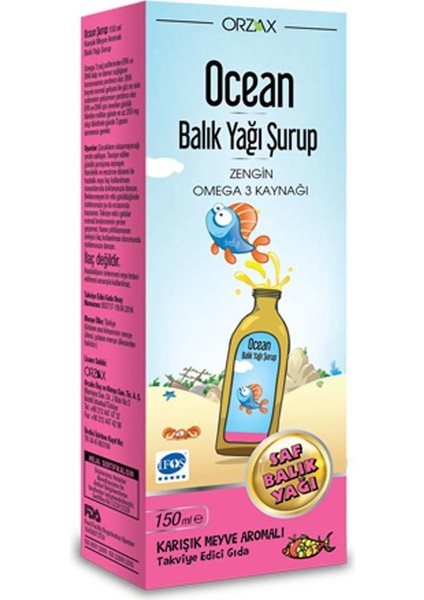 Karışık Meyveli Balık Yağı Şurubu 150 Ml