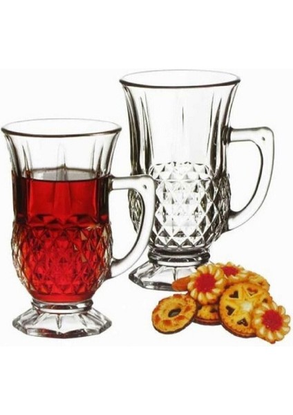 Istanbul Kulplu 6'lı Çay Bardağı