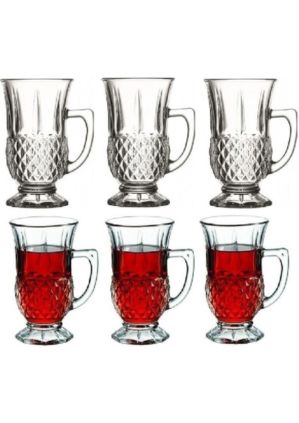 Istanbul Kulplu 6'lı Çay Bardağı
