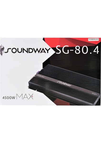 Sounway Sg-80.4 4500 Watt Oto Anfi 4 Kanal