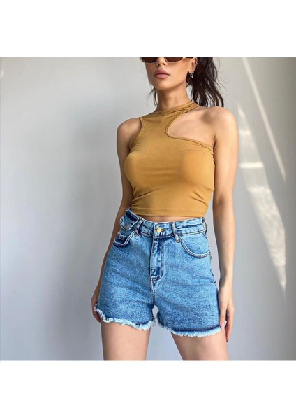 Kadın Omuz Dekolteli Likralı Body/crop modelleri