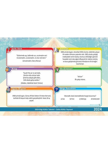 Bilge Kültür Takvimi 2024 indirimleri