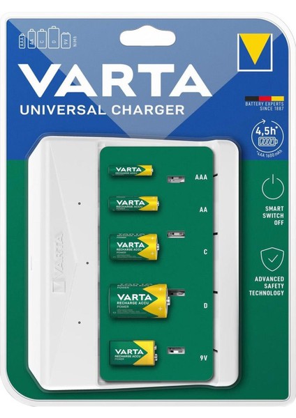 57658 Pil Şarj Cihazı AA/AAA/C/D/9V Boş - Aydos