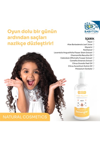 Bebek ve Çocuklar Için Kolay Saç Tarama Spreyi 200ML