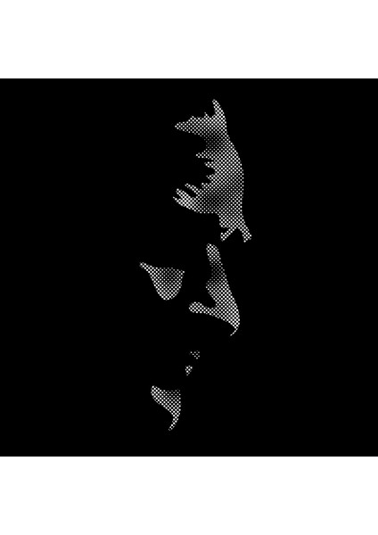 Noktasal Atatürk Silüetli Özel Tasarım Baskılı Bisiklet Yaka 100% Pamuklu Tişört Siyah modelleri