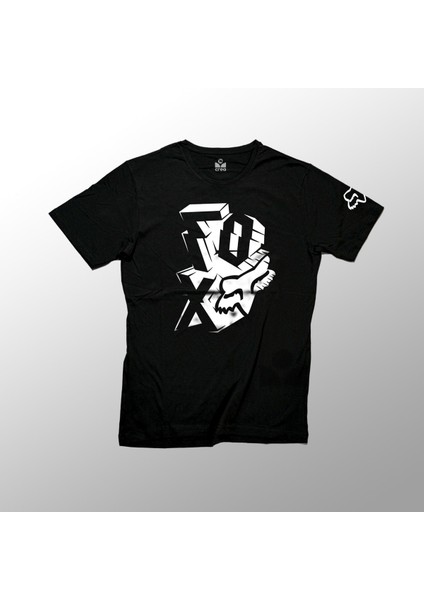 Fox Motorsport Tasarım Baskılı Bisiklet Yaka 100% Pamuklu Tişört Siyah fiyatları