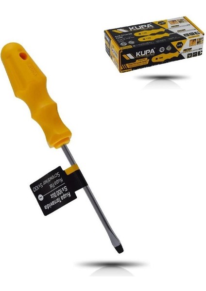 Kupa Tornavida Mıknatıslı Düz Uçlu 4.0 - 10 Cm.