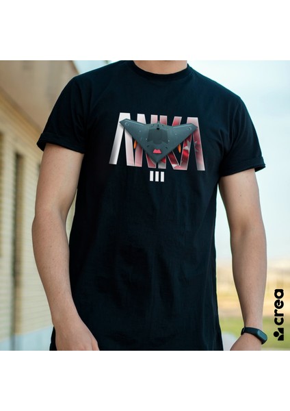 Anka 3 Mius Baskılı Bisiklet Yaka 100% Pamuklu Tişört Siyah fiyatları