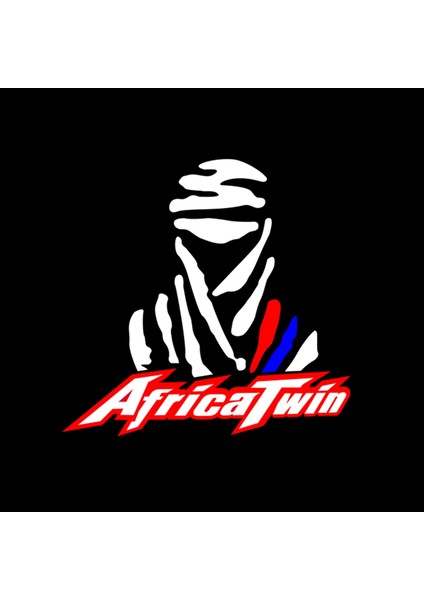 Dakar Africa Twin Dijital Baskılı Bisiklet Yaka 100% Pamuklu Tişört Siyah