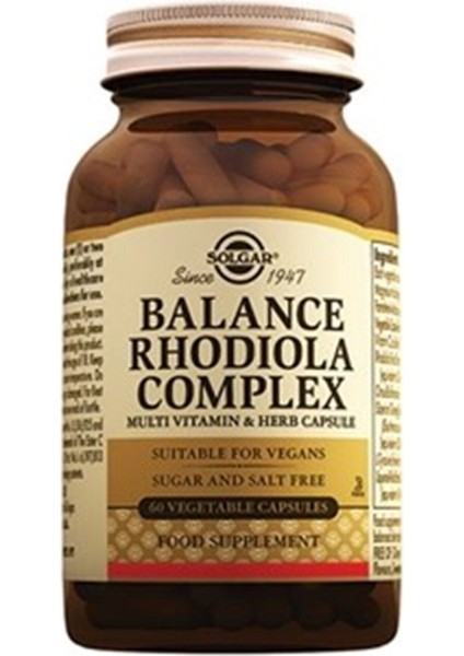 Balance Rhodiola 60 Kapsül
