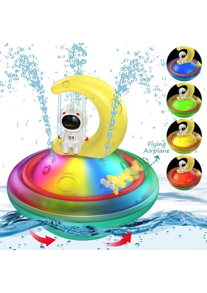 Yeni Yürümeye Başlayan Çocuklar Için Bebek Banyo Oyuncakları, Sprey Su Oyuncak Döndürme Bebek Işıklı Banyo Oyuncakları, Led'li Otomatik Indüksiyon Yağmurlama Sistemi Duş Oyuncaklar (Yurt Dışından)