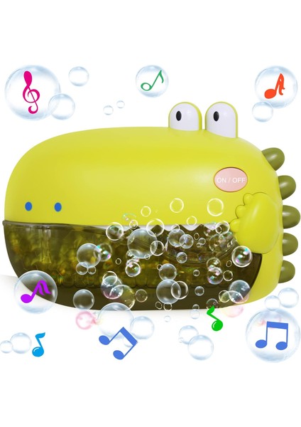 Dinozor Banyo Oyuncakları, Bebek Küveti Için Bebek Banyo Oyuncakları, Küçük Çocuk Banyo Oyuncakları Otomatik Baloncuk Makinesi, 12 Çocuk Şarkısı Çalar, Banyo Oyuncakları 2 3 Yaşınd (Yurt Dışından)