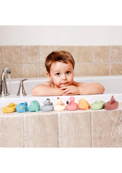 Bebek Banyo Oyuncakları 9 Paket Banyo Fışkırtma Oyuncakları Silikon Okyanus Hayvanları Küvet Şamandıra Oyuncak Su Oyunu Çocuklar Için Okul Öncesi Eğitim Oyuncak Banyo Için Öğrenme (Yurt Dışından)