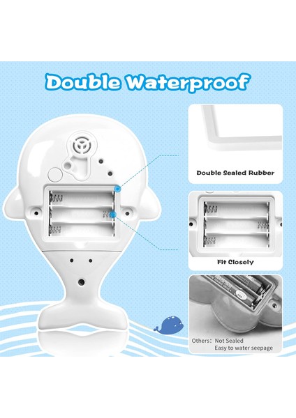 Bebek Banyo Oyuncakları, Çift Su Geçirmez Yürüyor Banyo Oyuncakları, Otomatik Yüksek Yağmurlama Küvet Oyuncakları, Indüksiyonlu Işıklı Banyo Oyuncakları, Dayanıklı Balina Banyo Oyu (Yurt Dışından)