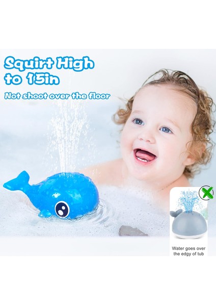 Bebek Banyo Oyuncakları, Çift Su Geçirmez Yürüyor Banyo Oyuncakları, Otomatik Yüksek Yağmurlama Küvet Oyuncakları, Indüksiyonlu Işıklı Banyo Oyuncakları, Dayanıklı Balina Banyo Oyu (Yurt Dışından)