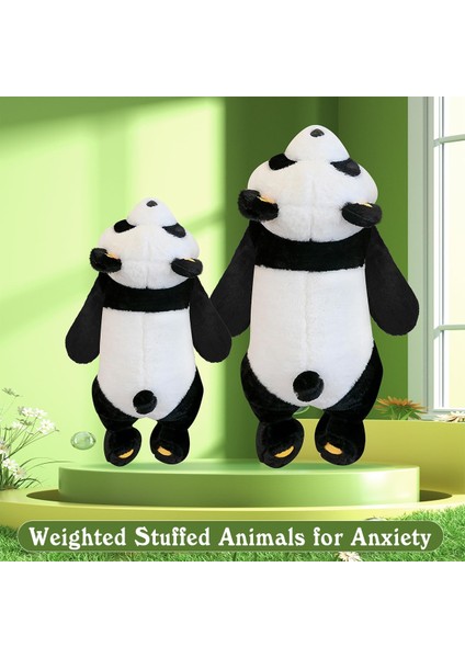 Panda Doldurulmuş Hayvan, 23.6 "ağırlıklı Doldurulmuş Hayvanlar Kawaii Panda Peluşlar Sevimli Panda Peluş Oyuncaklar Yumuşak Dev Peluş Doldurulmuş Panda Ayı Hayvanlar Yastık Çocukl (Yurt Dışından) fırsatları