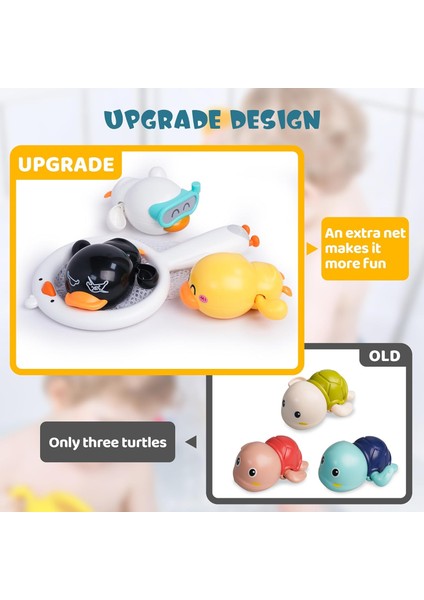 Yeni Yürümeye Başlayan Çocuklar Için Bebek Banyo Oyuncakları 1-3, Yüzen Kurmalı Çocuk Küvet Oyuncakları 1 2 3 4 5 6 Yaşındaki Erkek Kız Doğum Günü Hediyesi, Bebek Duş Plaj Yarasa I (Yurt Dışından)