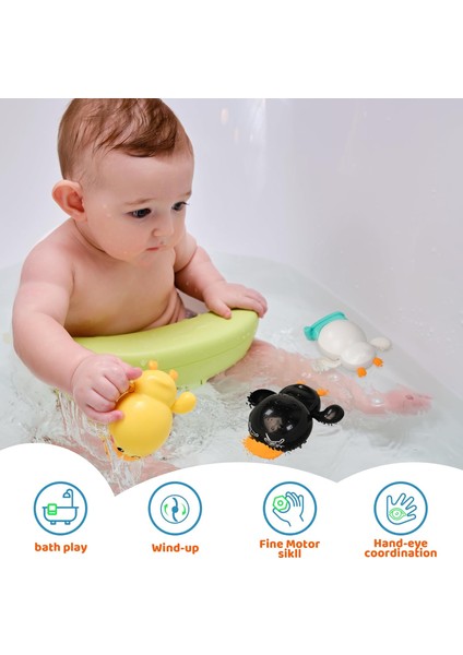 Yeni Yürümeye Başlayan Çocuklar Için Bebek Banyo Oyuncakları 1-3, Yüzen Kurmalı Çocuk Küvet Oyuncakları 1 2 3 4 5 6 Yaşındaki Erkek Kız Doğum Günü Hediyesi, Bebek Duş Plaj Yarasa I (Yurt Dışından)