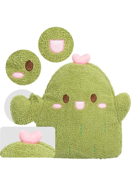 Sevimli Hayalet Peluş Yastık, Yumuşak Yeşil Kaktüs Hayalet Doldurulmuş Hayvanlar Peluşlar Kawaii Bebek Oyuncak Kız Erkek Doğum Günü Cadılar Bayramı Noel Için Komik Oda Dekor Hediye (Yurt Dışından) fırsatları