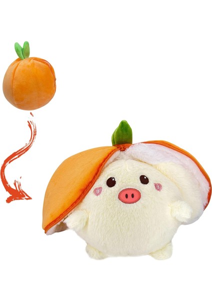 Geri Dönüşümlü Trabzon Hurması Domuz Zip Peluş'a Dönüşür, Bebek ve Yetişkin Hediyesi Için Trabzon Hurması Stuffie'de Komik Doldurulmuş Hayvan Peluş Oyuncak (Trabzon Hurması Domuz, (Yurt Dışından)