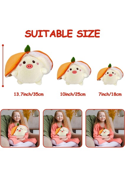 Geri Dönüşümlü Trabzon Hurması Domuz Zip Peluş'a Dönüşür, Bebek ve Yetişkin Hediyesi Için Trabzon Hurması Stuffie'de Komik Doldurulmuş Hayvan Peluş Oyuncak (Trabzon Hurması Domuz, (Yurt Dışından) fırsatları