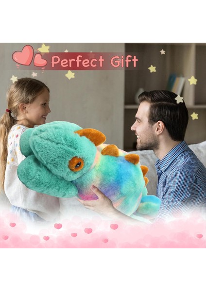 Yumuşak Bukalemun Doldurulmuş Hayvanlar: 17.7in Kertenkele Peluş Sevimli Vücut Yastık Kucaklama Uyku Peluş Kabarık Vahşi Hayvan Oyuncaklar Sandalye Dekor Peluş Bebek Çocuklar Için (Yurt Dışından)