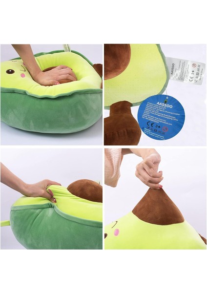 Avokado Doldurulmuş Hayvan Snuggly Peluşlar Meyve Yumuşak Peluş Oyuncak Sarılma Yastık, Sevimli Karikatür Peluş Avokado Kawaii Gıda Şekilli Meyve Yastık Doğum Günü, Sevgililer Günü (Yurt Dışından)