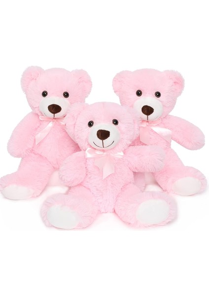 Pembe Teddy Bear Doldurulmuş Hayvan 3 Paket, Sevimli Yumuşak Teddy Bear Toplu 14'', Doğum Günü, Noel, Sevgililer Günü'nde Çocuk Erkek Kızları Için Doldurulmuş Hayvan Toplu Ayı Pelu (Yurt Dışından)
