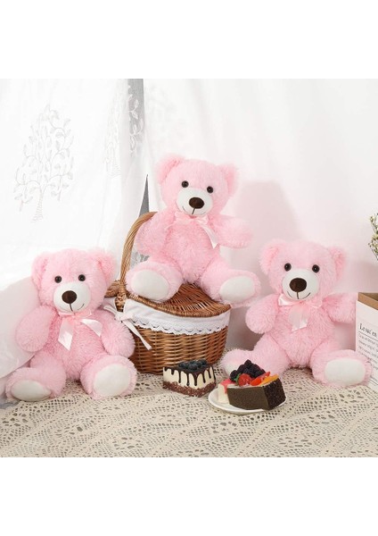Pembe Teddy Bear Doldurulmuş Hayvan 3 Paket, Sevimli Yumuşak Teddy Bear Toplu 14'', Doğum Günü, Noel, Sevgililer Günü'nde Çocuk Erkek Kızları Için Doldurulmuş Hayvan Toplu Ayı Pelu (Yurt Dışından)