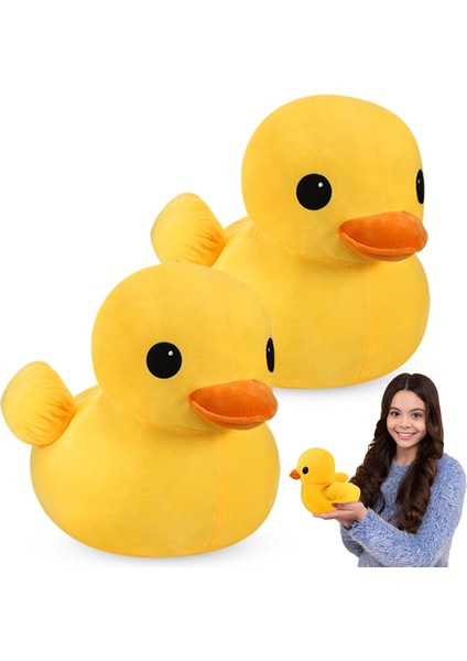 Adet Dev Peluş Sarı Ördek Yumuşak Doldurulmuş Hayvan Oyuncak Ördek Dolması Peluş Yastık Hayvan Bebekler Sarılabilir Ördek Playset Oyuncak Erkek Kız Doğum Günü Hediyesi Parti Kanepe (Yurt Dışından)
