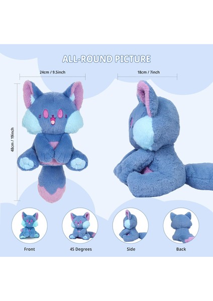 Sevimli Tilki Doldurulmuş Hayvan Peluş Oyuncak - Büyük Kuyruklu Tersinir Yumuşak Peluş Tilki - Çocuklar, Bebekler ve Küçük Çocuklar Için Hediyeler Için Kawaii Tilki Sarılabilir Pel (Yurt Dışından)