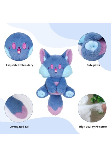 Sevimli Tilki Doldurulmuş Hayvan Peluş Oyuncak - Büyük Kuyruklu Tersinir Yumuşak Peluş Tilki - Çocuklar, Bebekler ve Küçük Çocuklar Için Hediyeler Için Kawaii Tilki Sarılabilir Pel (Yurt Dışından)
