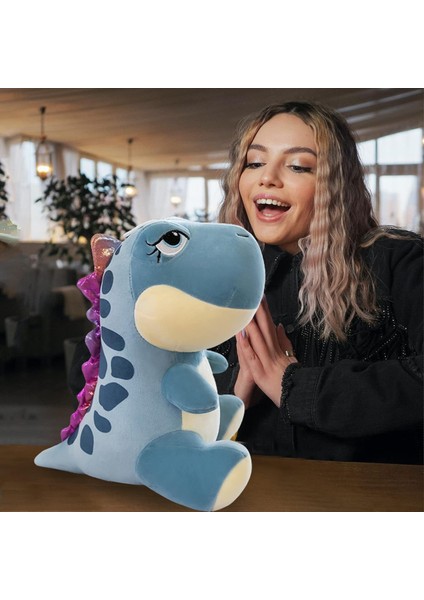 Peluş Dinozor Doldurulmuş Hayvan, Sevimli Dinozor Peluş Oyuncaklar Erkekler ve Kızlar Için Doldurulmuş Hayvanlar Dinozor Parti Hediyeleri (Koyu Mavi, 9IN/22CM) (Yurt Dışından)