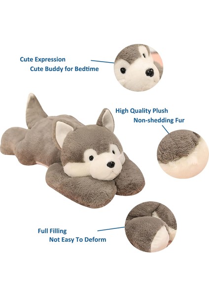 Ağırlıklı Doldurulmuş Hayvanlar, 3,3 Lbs Ağırlıklı Husky Doldurulmuş Hayvan Peluş Oyuncak Sevimli Huskies Ağırlıklı Peluş Hayvanlar Erkekler Kızlar Için Yastık Hediyeleri Atın, 19, (Yurt Dışından)