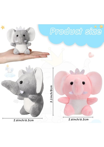 24 Adet Mini Fil At Doldurulmuş Hayvanlar 3.1 Inç Sevimli Fil At Peluş Oyuncaklar Bebek Bebek Duş Erkek Kız Temalı Doğum Günü Partisi Hediyeleri Için Doldurulmuş Fil Oyuncak (Fil, (Yurt Dışından)