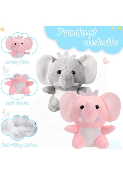 24 Adet Mini Fil At Doldurulmuş Hayvanlar 3.1 Inç Sevimli Fil At Peluş Oyuncaklar Bebek Bebek Duş Erkek Kız Temalı Doğum Günü Partisi Hediyeleri Için Doldurulmuş Fil Oyuncak (Fil, (Yurt Dışından)