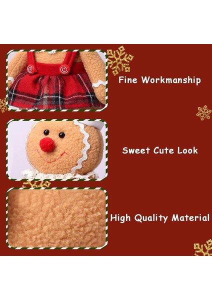 Noel Zencefilli Kurabiye Peluş Bebek, 11.8 Inç Zencefilli Kurabiye Adam Peluş Oyuncaklar Noel Zencefilli Kurabiye Yastıklar Tatil Dekor Için Doldurulmuş Zencefilli Kurabiye Bebek N (Yurt Dışından) modelleri