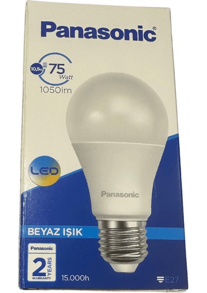 10.5W (75W) 6500K (Beyaz Işık) E27 Duylu LED Ampul (8 Adet)