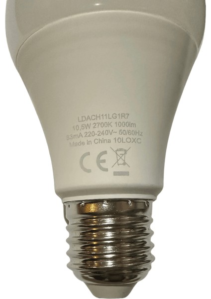 10.5W (75W) 2700K (Sarı Işık) E27 Duylu LED Ampul (8 Adet)