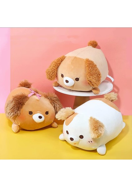 Kahverengi Köpek Peluş Yastık Köpek Dolması Hayvan Snuggly Yastık Sevimli Köpek Yavrusu Peluş Oyuncak Snuggle Buddy Plushie Çocuklar Erkekler Kızlar Için Kawaii Yumuşak Sarılma Yas (Yurt Dışından)
