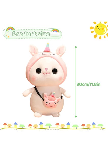 12 "tavşan Doldurulmuş Hayvan, Havuç Dinozor Avokado Ayçiçeği Ayçiçeği Unicorn Kıyafetinde Sevimli Paskalya Tavşanı Peluş, Yumuşak Tavşan Peluş Sarılma Uyku Yastığı Hediyeler (Tek (Yurt Dışından)