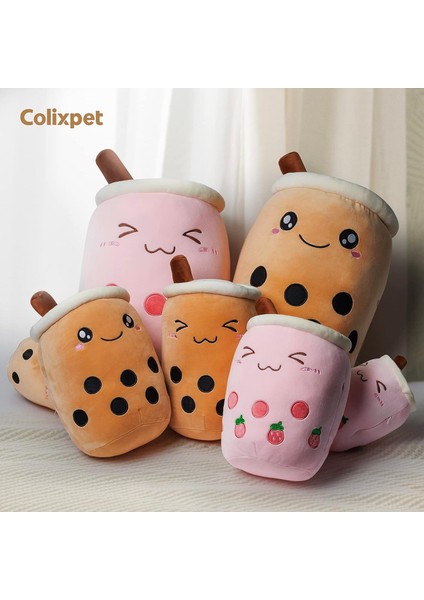 Sevimli Boba Dolması Peluş Kawaii Kabarcık Çay Peluş Yumuşak Yastık Karikatür Süt Çay Bardağı Yastık Peluş Sarılma Peluş Oyuncaklar Erkekler Kızlar Için Noel Doğum Günü Hediyeleri (Yurt Dışından)