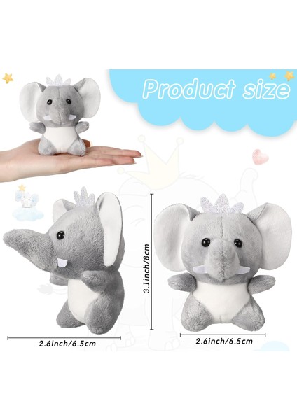 24 Adet Mini Fil Doldurulmuş Hayvanlar 3.1 Inç Sevimli Fil Peluş Oyuncaklar Bebek Doldurulmuş Fil Oyuncak Bebek Duş Için Erkek Kız Fil Temalı Doğum Günü Partisi Hediyeler Yatak Oda (Yurt Dışından) fiyatları