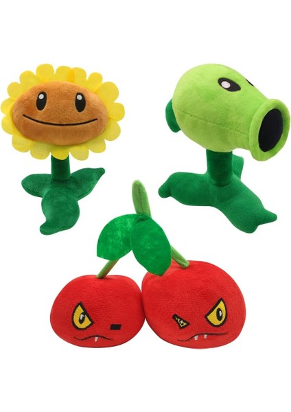 Peluş Oyuncak, 3 Parçalı Bitki Peluşları, Doldurulmuş Yumuşak Figürlü Bebek, Doğum Günü Partisi, Cadılar Bayramı ve Noel Günü'nde Çocuklar ve Hayranlar Için Harika Hediyeler ve Süs (Yurt Dışından)