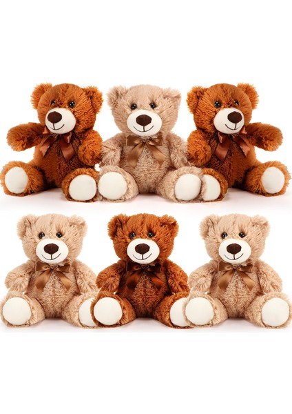 6 Adet Operasyon Noel Ayı Doldurulmuş Hayvan Peluş Oyuncaklar 14 Inç Yumuşak Ayı Peluş Bebekler Tüylü Ayı Uyuyan ve Bebek Partisi Süslemeleri Için Oyuncaklar Oynayan Erkek Kız, Kah (Yurt Dışından)