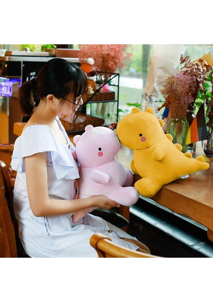 Sevimli Dinozor Peluş Oyuncaklar, Şişman Dinozor Doldurulmuş Hayvanlar Oyuncak Bebekler, Yumuşak Peluş Doldurulmuş Hayvan Dino Peluş, Çocuk Kız Erkek Sarı 20 Inç Için Doğum Günü He (Yurt Dışından)