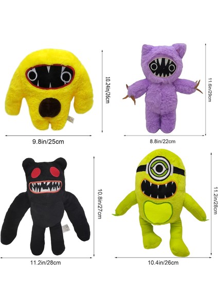 Joy-Ville Peluş, Korku Oyunu Joy-Ville Peluş Bebek Figürü 4 Karakter Içerir Joy-Ville Wooly Bully/isimsiz Kedi/bouncy Dino/isimsiz Canavar Çocuklar Hayranları Yetişkinler Için Kole (Yurt Dışından)