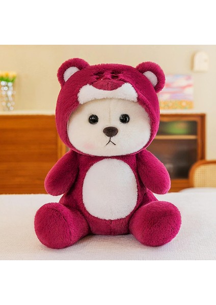 15.7" Chubbier Pembe Teddy Bear Doldurulmuş Hayvan Yastığı, Ağırlıklı Teddy Bear Peluş, Sarılma Için Yumuşak Doldurulmuş Peluş Ayı, Yatma Zamanı Arkadaşı. Cadılar Bayramı Sevgilile (Yurt Dışından)