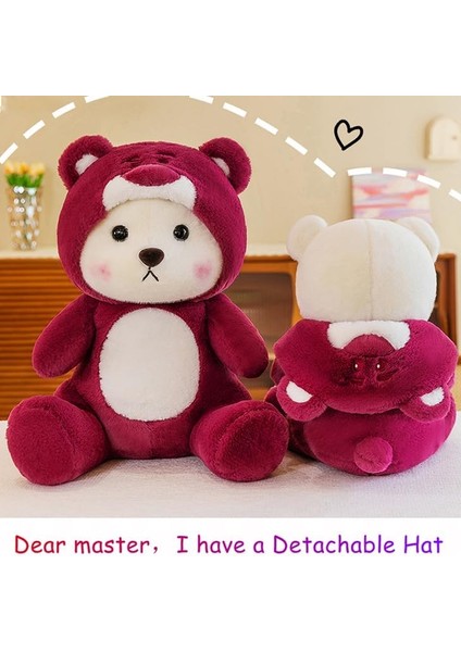 15.7" Chubbier Pembe Teddy Bear Doldurulmuş Hayvan Yastığı, Ağırlıklı Teddy Bear Peluş, Sarılma Için Yumuşak Doldurulmuş Peluş Ayı, Yatma Zamanı Arkadaşı. Cadılar Bayramı Sevgilile (Yurt Dışından)