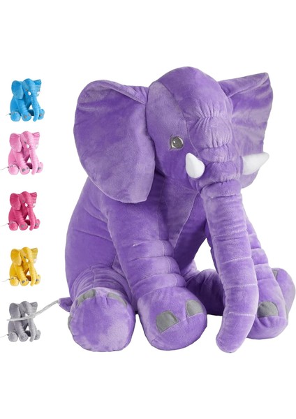 Fil Dolması Hayvan Peluş, 15.7in Sevimli Yumuşak Mor Sarılma Fil Peluşlar Yastık Oyuncaklar Bebek Kawaii Doğum Günü Hediyesi Yetişkinler Için Çocuk Erkek Kız (Yurt Dışından)